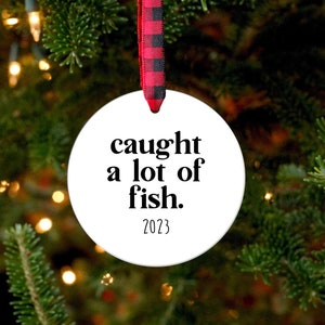 Fishing Ornament, Gift for Fisher, Fishing Gift, Lake Ornament, Fisherman Gift, Fish Ornament, Gift for Men, Ornament for Dad, Fish Decor