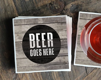 Beer Coasters, Beer Gift, Beer Lover Gift, Bar Coasters, Bar Decor, Dad Gift, Craft Beer Gift, Father's Day Gift, Funny Coasters, Bar Sign