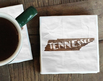 Posavasos de azulejos / Posavasos de estilo rústico / Posavasos decorativos de Tennessee / Regalo de Nashville, Tennessee