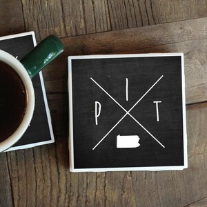 Pittsburgh Coasters / Pittsburgh Gift / Housewarming Gift / New Home Gift / Moving Away Gift / Pittsburgh Home Decor / PGH / Hostess Gift