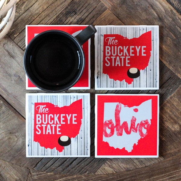 Ohio Coasters, Ohio Gift, Columbus Gift, Housewarming Gift, Columbus Ohio, Ohio Home Decor, Wedding Gift, Buckeye State, Columbus Coasters