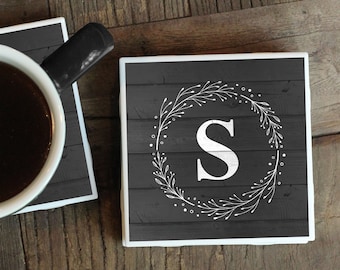 Farmhouse Coasters, Personalized Coasters, Monogram Coasters, Housewarming Gift, Wedding Gift, New Home Gift, Wedding Coasters, Home Gifts