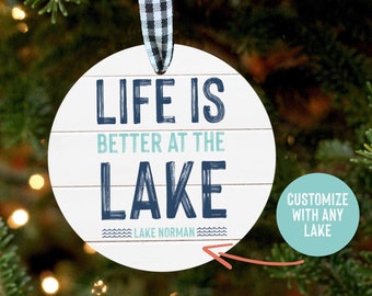 Lake Ornament, Lake House Gift, Lake Decor, Lake Christmas Ornament, Lake Life, Lake Home, Lake House Sign, Christmas Ornament, Lake Gift