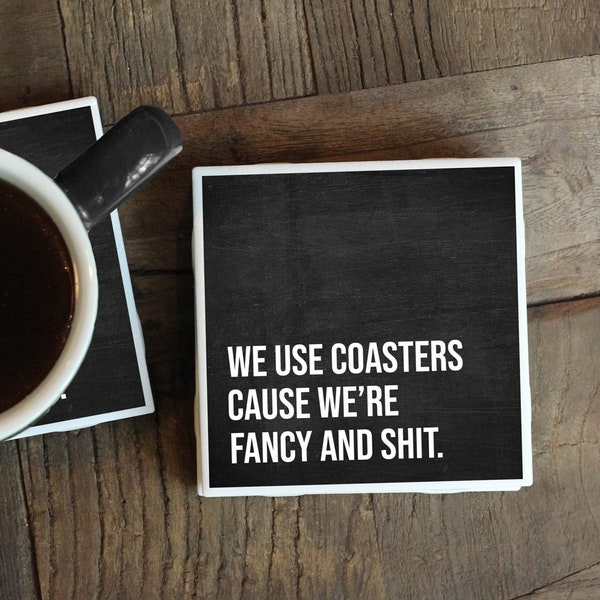 Funny Coasters, Tile Coasters, Housewarming Gift, Funny Gift, Barware, Drink Coasters, New Home Gift, Dont Fuck Up the Table, Wine Gifts