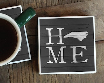 North Carolina Coasters, Housewarming Gift, Missing Home Gift, North Carolina Gift, New Home Gift, Care Package Gift, Missing You Gift