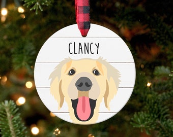 Golden Retriever Ornament, Golden Retriever Gifts, Gift from Dog, Dog Gifts for Owners, Golden Retriever Mom, Dog Ornament, Pet Name Gift