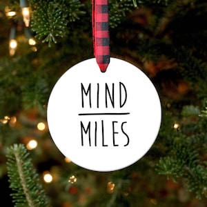 Running Ornament, Mind Over Miles, Ornament for Runners, Running Gift, Gifts for Runner, Marathon Gift, Cross Country Gift,  Runner Ornament