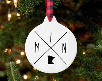 Minnesota Ornament / Minnesota Gift / Christmas Ornament / Minnesota Home Decor / Housewarming Gift / Minnesota Wedding / New Home Gift