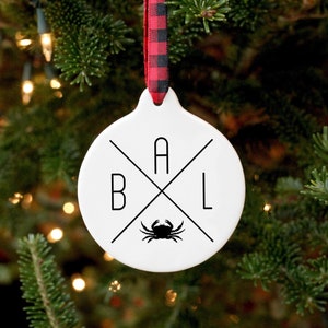 Baltimore Ornament / Baltimore Gift / Maryland Ornament / Maryland Gift / Housewarming Gift / Hostess Gift / Baltimore Decor / Wedding Gift