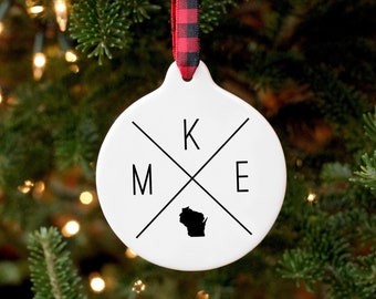 Milwaukee Ornament / Milwaukee Gift / Wedding Favor / Christmas Ornament / Wisconsin Ornament / Milwaukee Christmas / Housewarming Gift