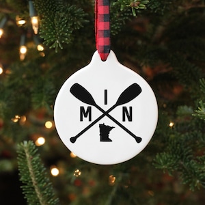 Minnesota Ornament / Minnesota Gifts / Minnesota Christmas / Minnesota Lake / Minnesota Home / Christmas Ornament / Lake Gifts