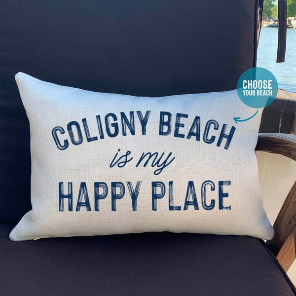 Beach House Pillow, Beach Pillow, Lumbar Pillow, Personalized Beach Gift, Beach House Decor, Beach House Gift, Custom Beach, Beach Home Gift