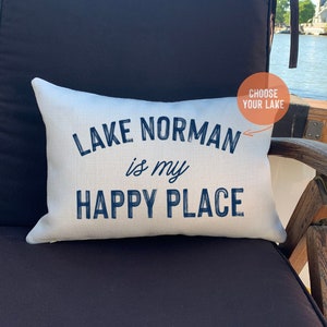 Lake House Pillow, Lake Pillow, Lumbar Pillow, Personalized Lake Pillow, Lake House Decor, Lake House Gift, Custom Lake, Lake Home Gift