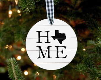 Adorno de Texas, regalos de Texas, adorno de granja, decoración del hogar de Texas, adorno navideño, Navidad de granja, Austin, TX, regalo de mudanza