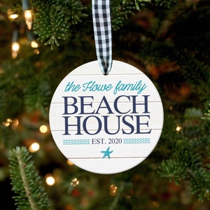 Beach Ornament, Beach House Gifts, Beach House Decor, Beach Gift, Christmas Ornament, Housewarming Gift, Coastal Ornament, Ocean House Gift