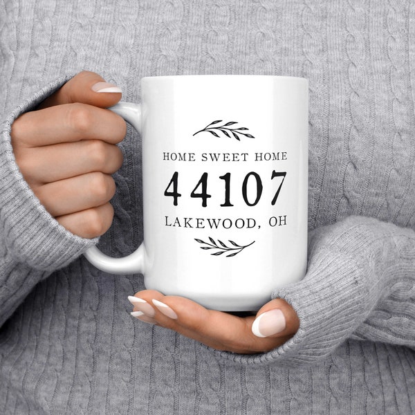 Custom Zip Code Mug, Zip Code Gift, Hometown Gifts, Zip Code Sign, New Home Gift, Housewarming Gift, New House Gift, First Home Gift