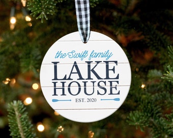 Lake Ornament, Lake House Gifts, Lake House Ornament, New Lake House, Lake Home, Christmas Ornament, Personalized Ornament, Lake Gift