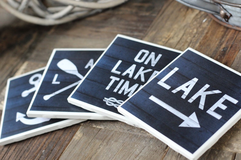 Lake House Coasters / Lake Gifts / Lake House Gifts / on Lake Etsy
