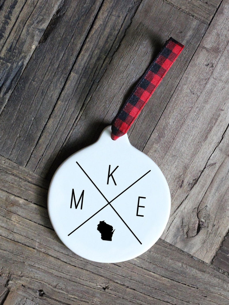 Milwaukee Ornament / Milwaukee Gift / Wedding Favor / Etsy