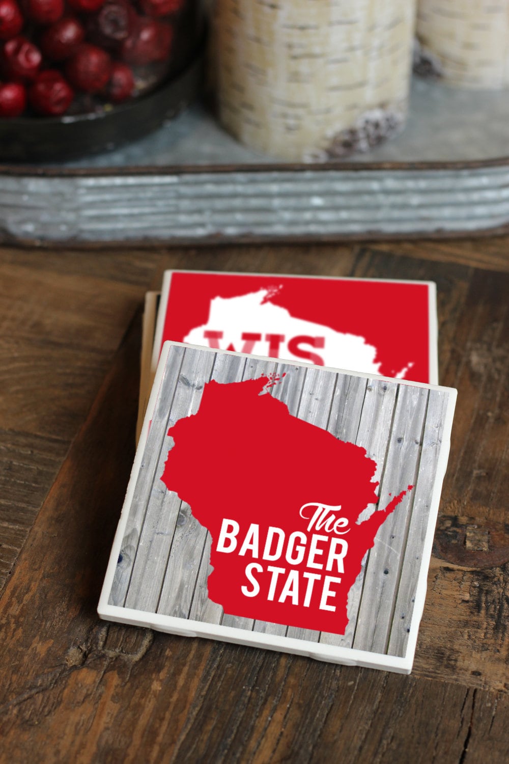 Wisconsin Gifts / Coasters / Housewarming Gifts / Wisconsin Etsy