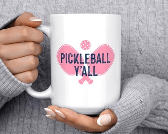 Tasse de Pickleball, cadeaux de Pickleball, boule de Pickle, pagaie de Pickleball, mignon Pickleball, cadeaux du Sud, tasse à café mignon, accessoires de Pickleball