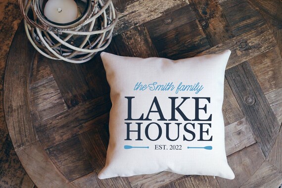 Lake House Pillow Cover Lake House Gift Lake House Decor Lake Pillow Nautical Pillow Lake Decor Personalized Pillow Lake Life Pillow Etsy