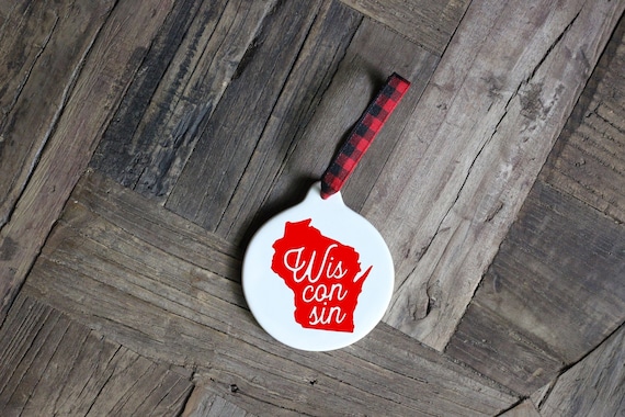 Wisconsin Ornament / Wisconsin Gift / Madison Wisconsin Christmas / Madison Gift / Wisconsin Christmas Gift / Christmas Ornament