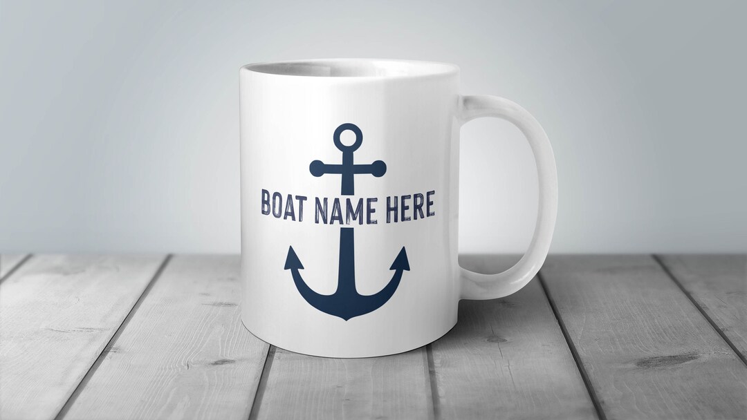 Boat Coffee Mug, Boat Accessories, Boat Gift, Boat Name, Personalized