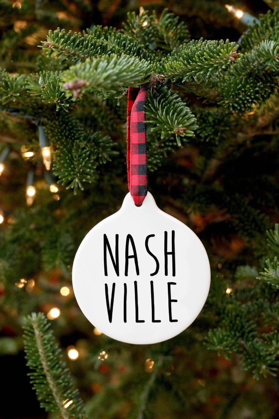 Nashville Ornament / Nashville Gift / Tennessee Gift / Housewarming Gift / Nashville Decor / Farmhouse Ornament / New Home Gift / Wedding