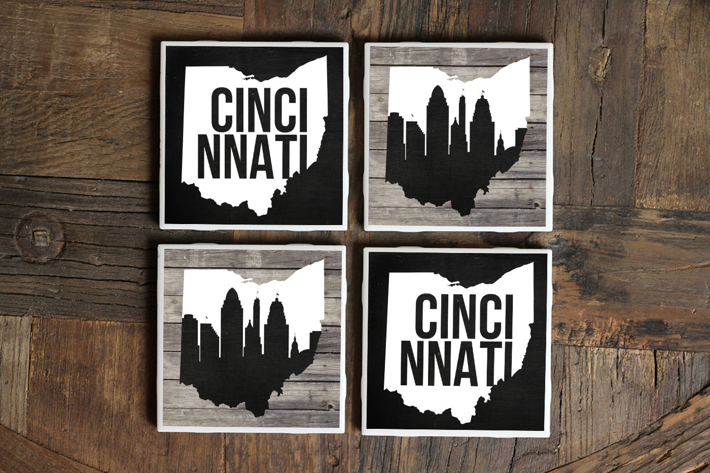 Cincinnati Gift / Coasters / Cincinnati Coasters / Cincinnati Etsy