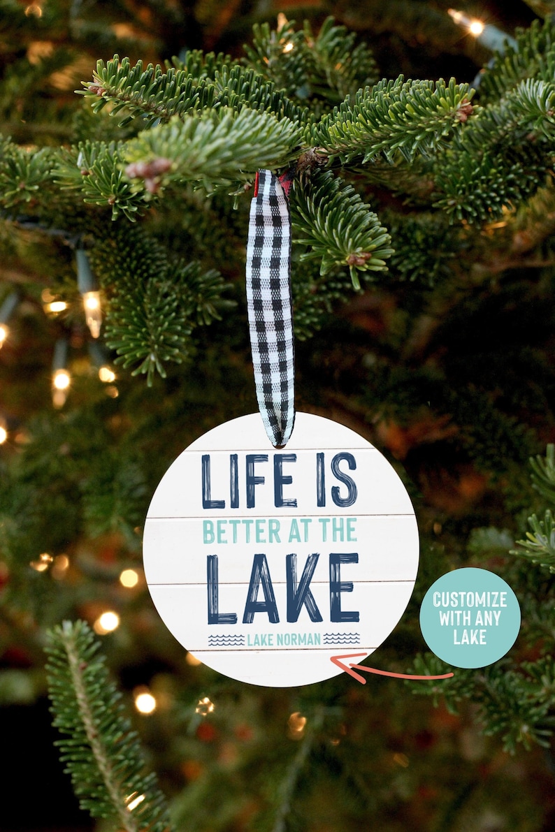 Lake Ornament Lake House Gift Lake Decor Lake Christmas Etsy