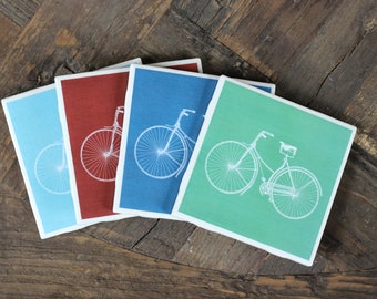 Bicycle Coasters / Bike Gifts / Cycling Gifts / Bicycle Decor / Housewarming / Bike Decor / Vintage Bicycle / Cyclist Gifts