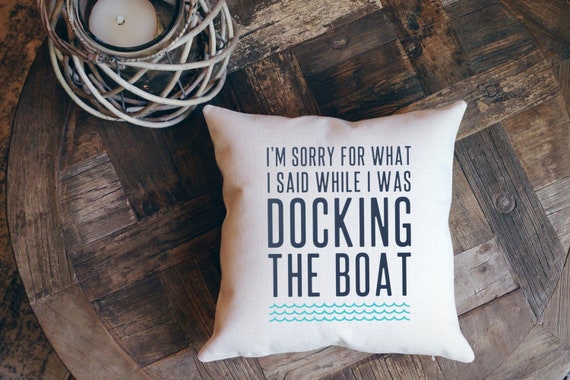 Boat Pillow Cover, Boat Pillow, Boat Decor, Boat Gifts, Boat Accessories,  Lake Pillow, Gifts for Boaters, New Boat Gift, Nautical Pillow 