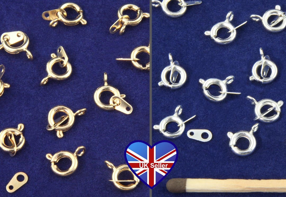 20pcs Bolt Ring Jewellerynecklace Clasps Plus Tags. Silver or Etsy UK