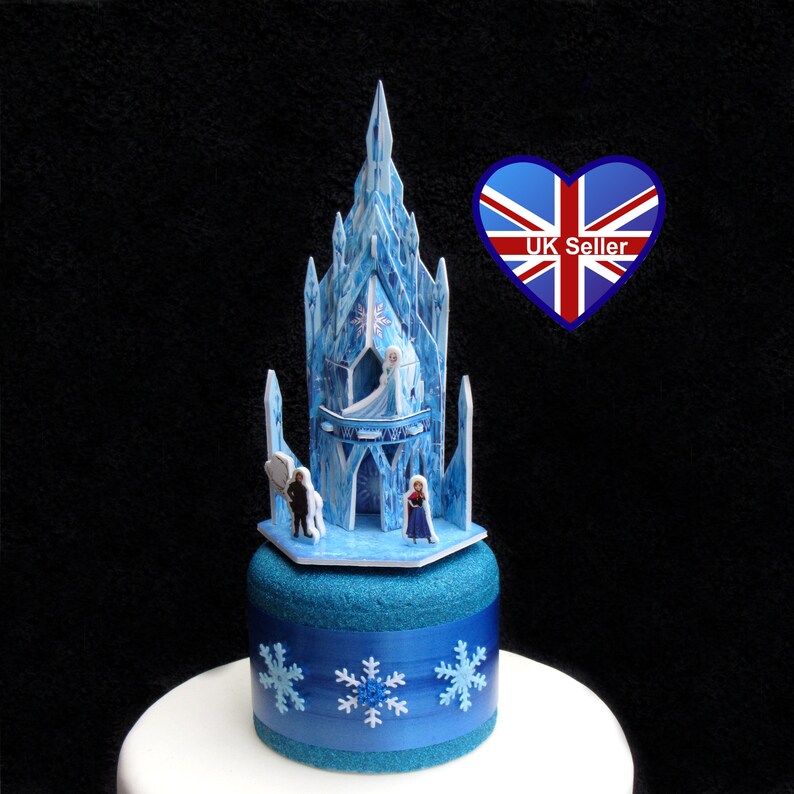 25cm 3d Frozen Ice Castle Cake Topper Etsy