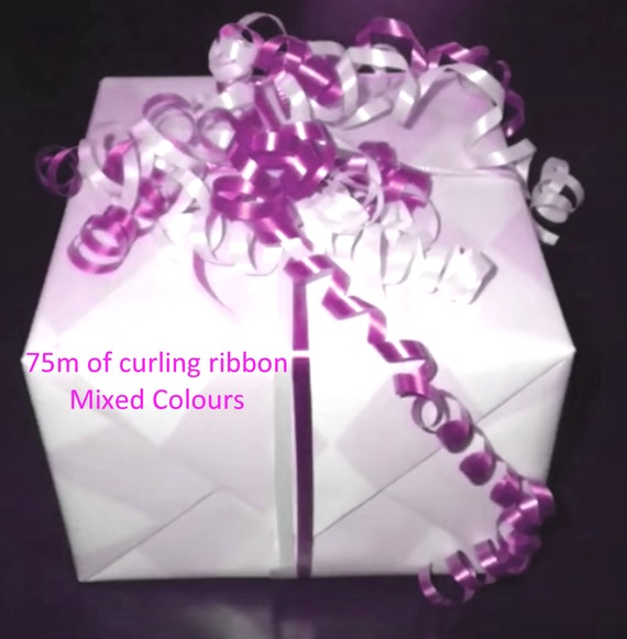 75m Christmas Gift Wrapping Ribbon. 15x 5m Bundles. Nice Colour Selection  Includes Holographic & Metallic. Curling Ribbon/balloon Ribbon. 