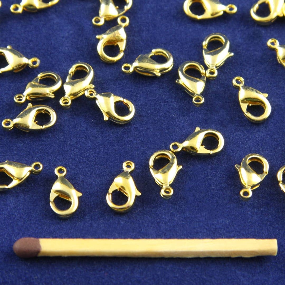 10x Lobster Hook Clasps 10mm. Nickel & Lead Free 9ct Gold Etsy