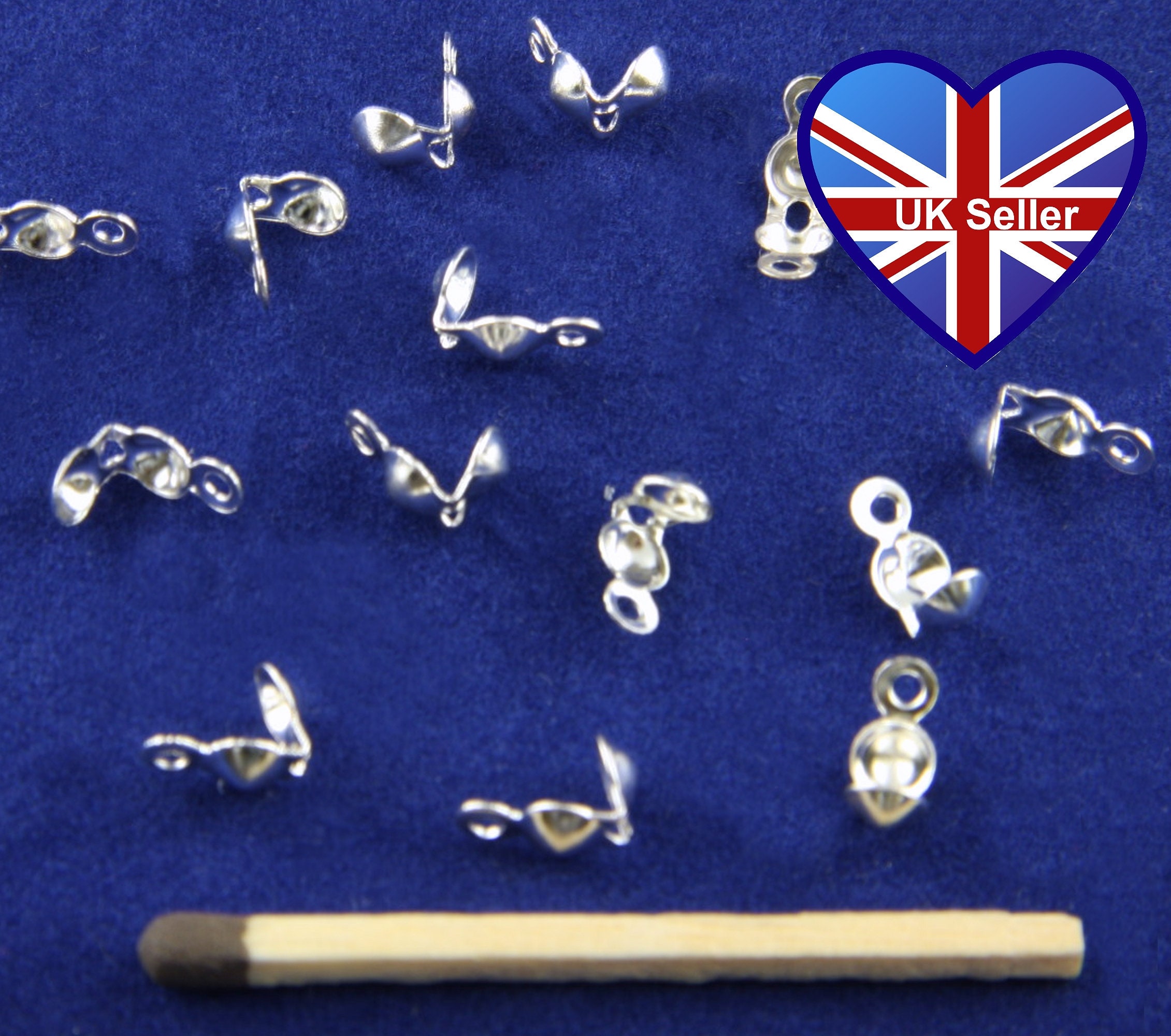 Silver Plated Crimp Bead Covers, 3mm, 144 Pieces 
