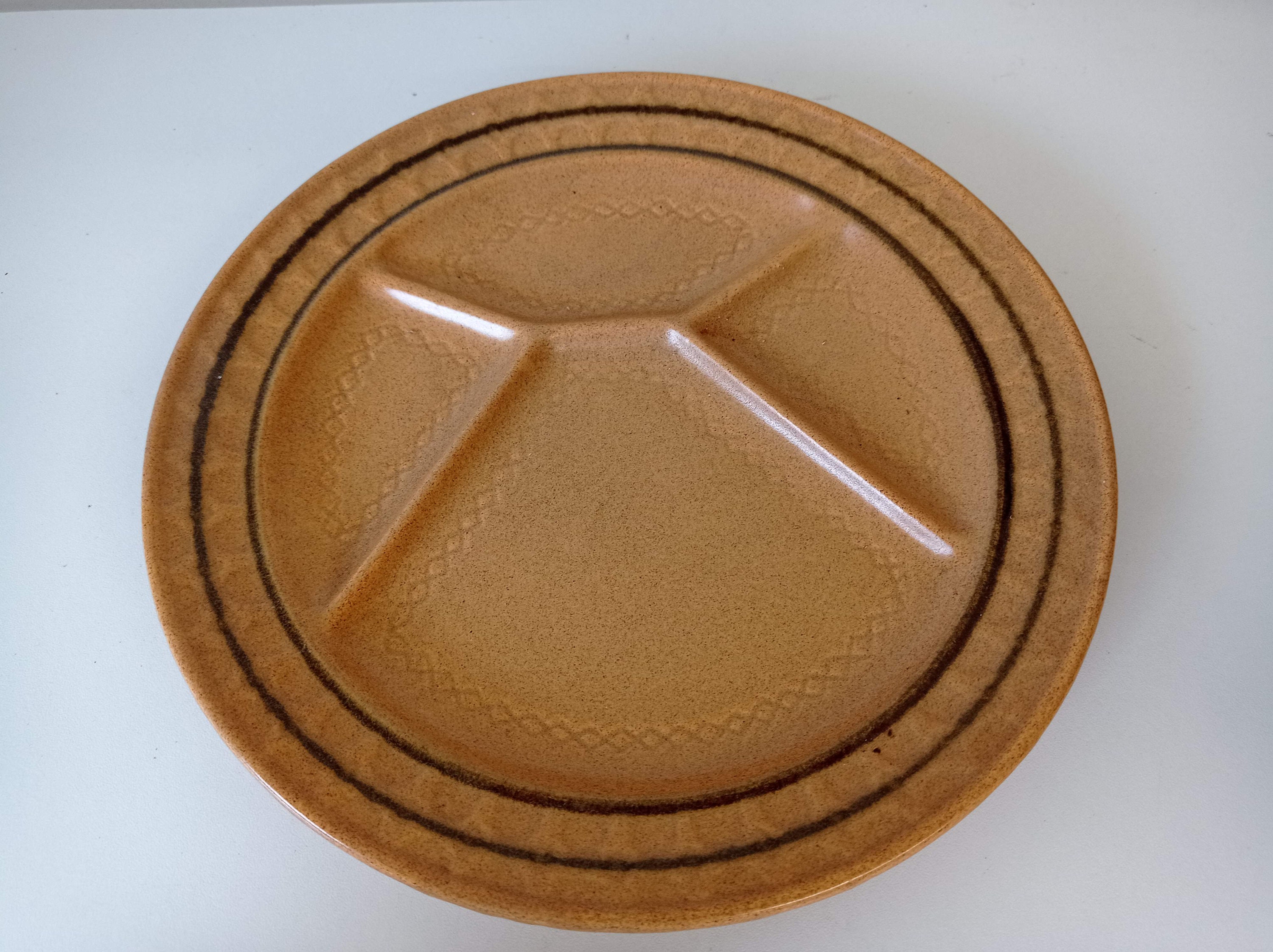 6 Assiettes à Compartiments Pour Fondue Vintage en Céramique