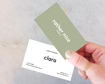 Minimal Business Card Design, Personalized Business Card, Pre-made Business Card, Business Card Template, Simple business cards