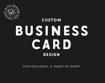 Custom Business Card Design - Custom Branding Package - Business Cards - DIY Business Cards - Printable Business Cards