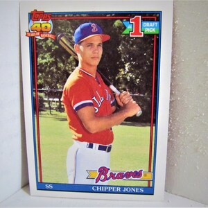 Carte de baseball de collection « Chipper Jones » Topps 1990