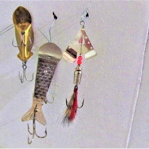 Set of 3 Vintage " I know not the makers" Lures