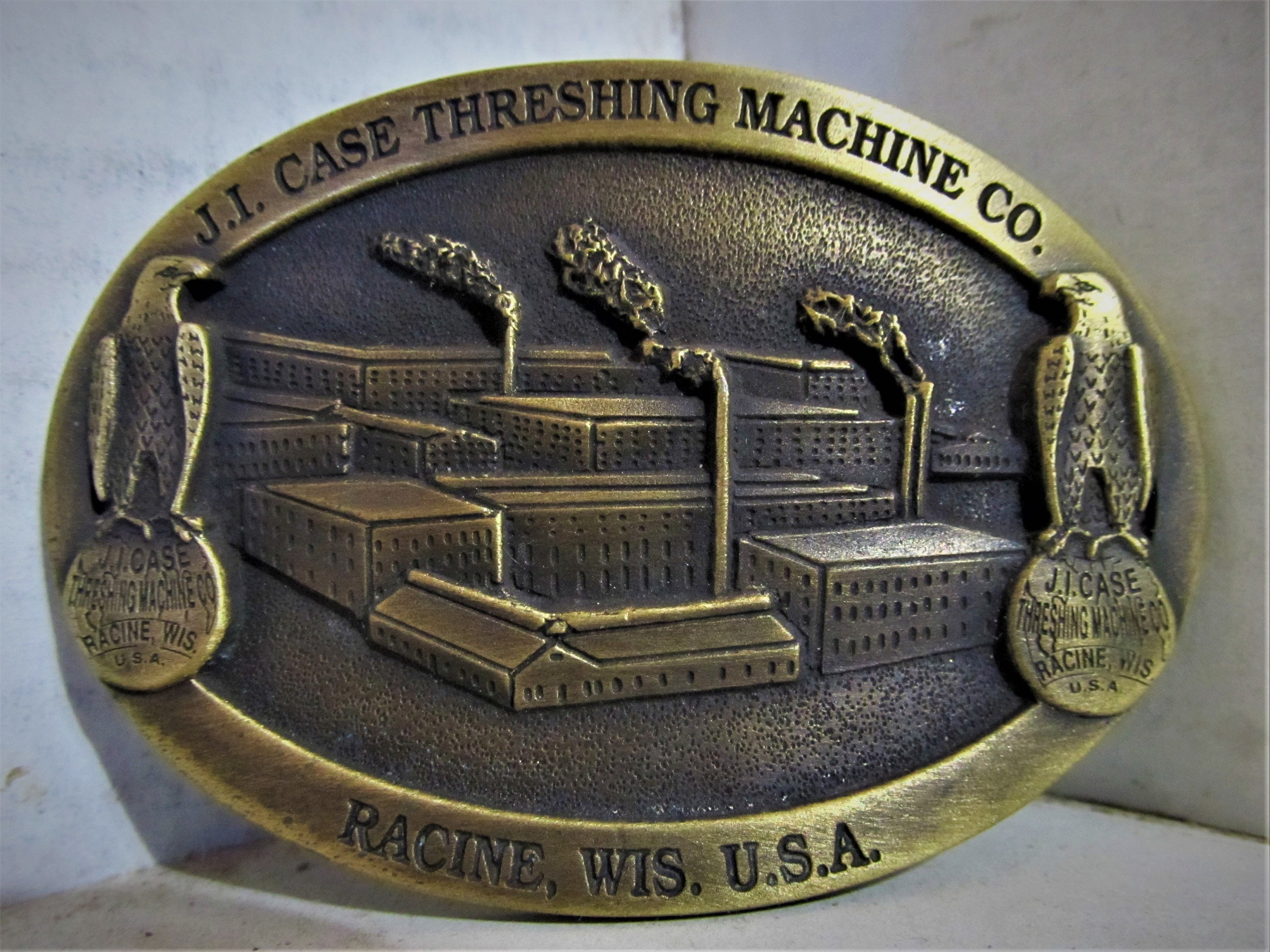 J I Case Threshing Machine CO. " Racine Wisconsin " Belt Buckle