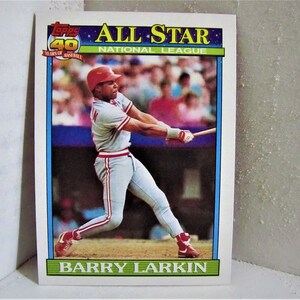Topps 1991 All Star " Barry Larkin " Carte à collectionner Collector
