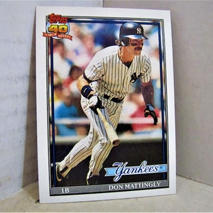 Topps Don Mattingly 1991 " # 100 Original avec erreur " Baseball Trading Card