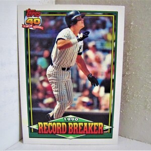 Topps 1990 Record Breaker " Kevin Maas " Carte à collectionner
