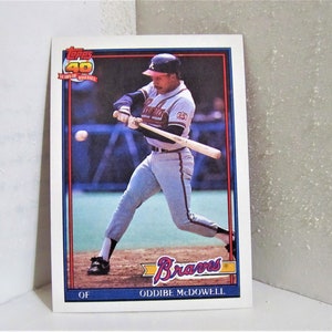 Topps 1991 "Oddibe McDowell # 533, Greg Olson # 673 et Kent Mercker # 772" Cartes à collectionner de baseball