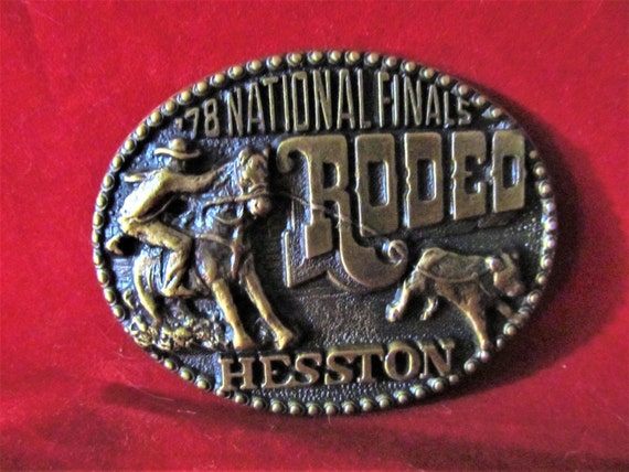 Vintage 1978 Hesston National Finals Rodeo Belt Buckle Limited Edition Nice 