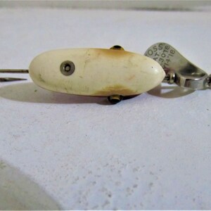 vintage A L FOSS PORK RIND MINNOW in Original Used And Old